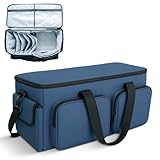basementcase DJ Bag - Music Gear & Cable Organizer Bag - Detachable Dividers - Padded Gig Tote for Controllers, Mics, Audio Equipment - Lightweight, Sturdy Oxford Material, Travel-Ready for Musicians
