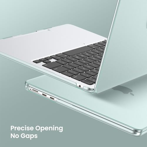 Image of EooCoo for MacBook Air 13 inch Case M5 /M4 /M3 /M2 2026-2022, Matte Sage Green | Scratch Resistant, Fit for Air 13.6 inch, Hard Shell, Keyboard Cover, Screen Film & Type-C Included, A3449 /A3240 /A3113 /A2681