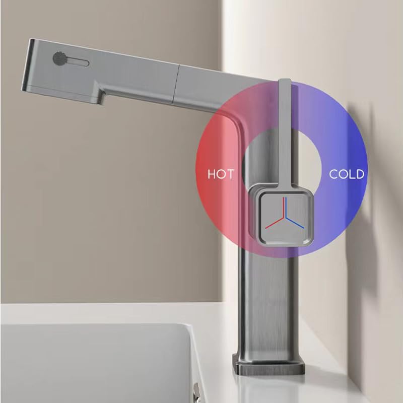 Robinet d'évier numérique à rotation 720° et jet ajustable - 6