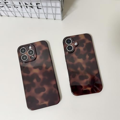 XQAGU Cute Phone Case for iPhone 15 Pro Case Amber Leopard Full Camera Protective Slim Shockproof Aesthetic-Brown Amber by XQAGU - Used condition - Image 3