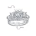 Imagen de Bling Jewelry Anillo de compromiso de boda de estilo Art Decó con solitario redondo de 3CT y 3 piedras Pasado Presente Futuro Promesa de CZ en plata de ley