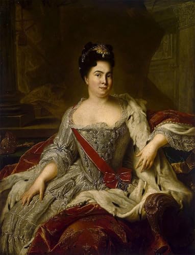 Póster de Caterina I de Nattier para decoración de salón y oficina de 60x90cm