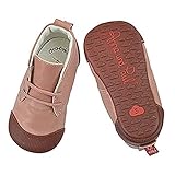 Perfekter Begleiter für die ersten Schritte von Anna und Paul. Pfiffiger Krabbelschuh in zartem Vintage Rosa. Die Schühchen sind gefertigt aus weichem, schadstofffreiem Leder