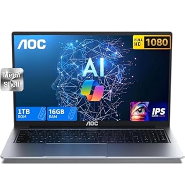 AOC AI Gaming Notebook, 16.1'' PC Portatile con Intel Core Ultra 5 125U, 16GB DDR5 1TB SSD, PC Portatile con Tastiera Illuminata, UHD Computer Portatile-(AI: Copilot) Supporta WiFi 6, Tipo_C, BT5.2