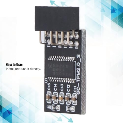 Moduł Tpm 2.0 12Pin SPI Adapter Modułu Tpm 2.0, Tpm 2.0 dla B450m moduł Bezpieczeństwa Szyfrowania z Procesorem Kryptograficznym dla Bezpieczeństwa Komputera