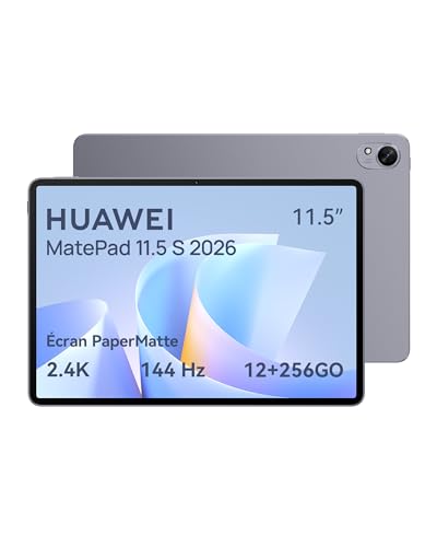 HUAWEI MatePad 11.5 S 2026 Tablette 2.8K, 144Hz Écran PaperMatte Haute définition, 12+256GO, 8800 mAh Batterie, 40W Supercharge, WiFi 6+, Bluetooth 5.2,...