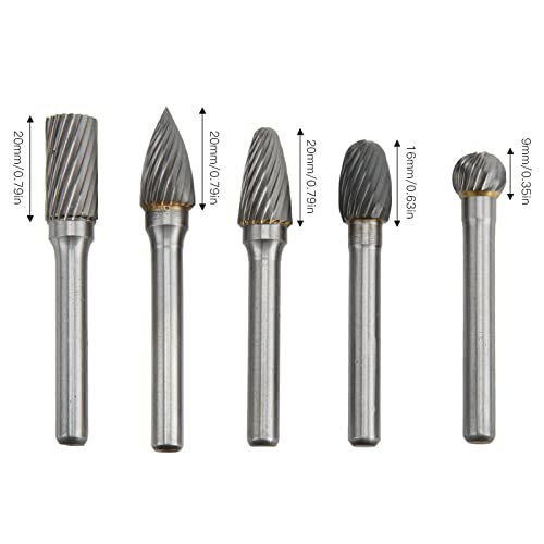Set de 5 fresas rotativas de carburo para metal y madera miniatura 5