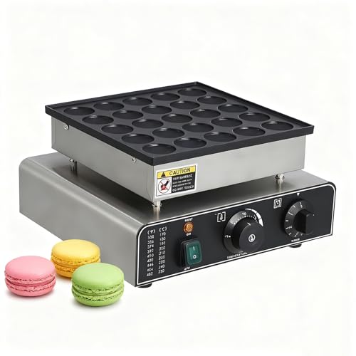 Mini máquina para hacer panqueques, 850 W, eléctrica, antiadherente, para uso comercial, hace 25 piezas a la vez