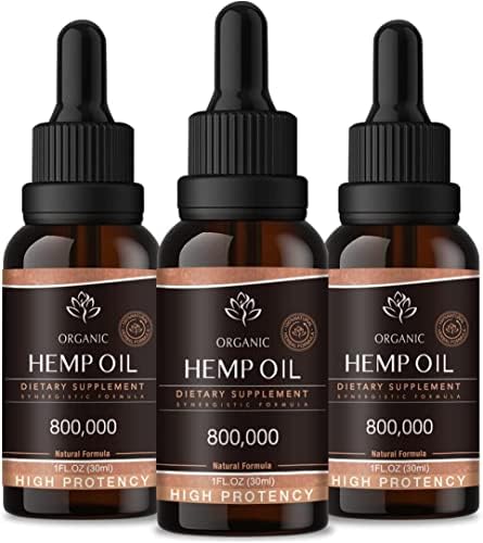 HMone Health (3-Pack Natural Hemp Oil Advanced Extra Strength Drops - High Potency Best Sleep Cbdmd Cbdfx CBS CDB Gummy for Adults - Оrganic, Low Sugar Zero ÇBD Gummies Oils - Made in USA