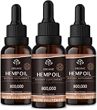 HMone Health (3-Pack Natural Hemp Oil Advanced Extra Strength Drops - High Potency Best Sleep Cbdmd