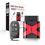 Simple Programmable Keyfob, Replacement Car Key Fob and DIY Programmer OBD Kit Compatible with Jeep Cherokee 2014-2018 Smart Keyless Entry Remote GQ4-54T 4A CHIP