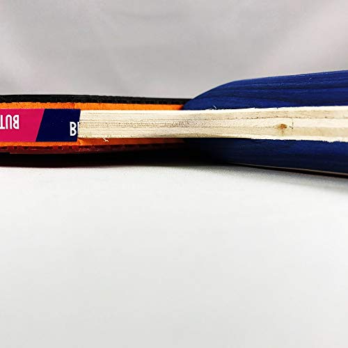 Raquete de tênis de mesa Butterfly RDJ S2 Shakehand | vermelho e preto