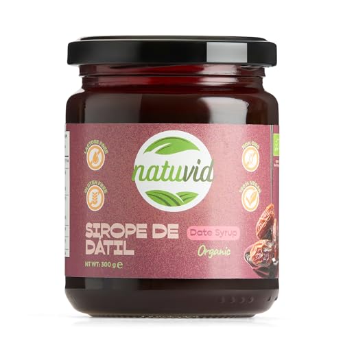 Sirope de Dátil BIO Natuvid 100% Natural – Endulzante Saludable – Sin Azúcar Añadido – Sin Gluten, Sin Lactosa – Vegano – 300g