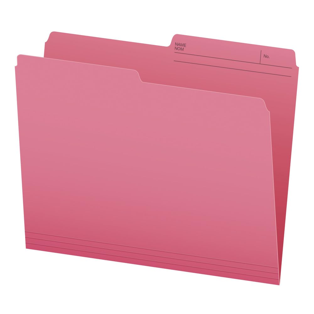 Pendaflex File Folders, 1/2 Cut Tab, Letter Size, Pink, Durable Paper Stock, 100/Box, Ideal for Office/Home/School File Organization, Made in Canada image 3