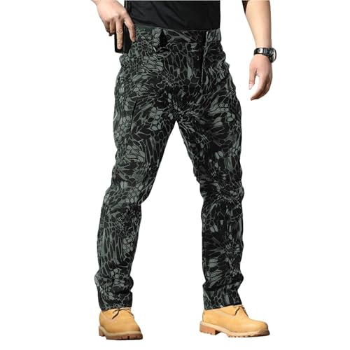 Cargo Work Pants for Men Flex Camo Tactical Waterproof Pants Big and Tall Ripstop Cargo Pants with Multi Pockets