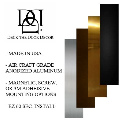 Deck The Door Decor | Door Push Plate - 3M Adhesive Mount - Multiple Sizes & Finishes (Satin Black, 3 X 12) #TOP2