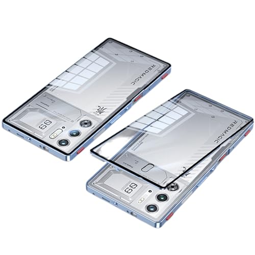 �y�A���~�������^���o���p�[�E�}�O�l�b�g���o�b�N���z Nubia Red Magic 9S Pro �p �P�[�X �N���A�K���X�w�� �����o�b�N�p�l�� �X�v�����O���b�N�{�^�� ���M�J�� �J�����ی� �����J�b�g�A�E�g ���^ �w�ʏ��h�~ �Q�[�~���O�X�}�z�J�o�[