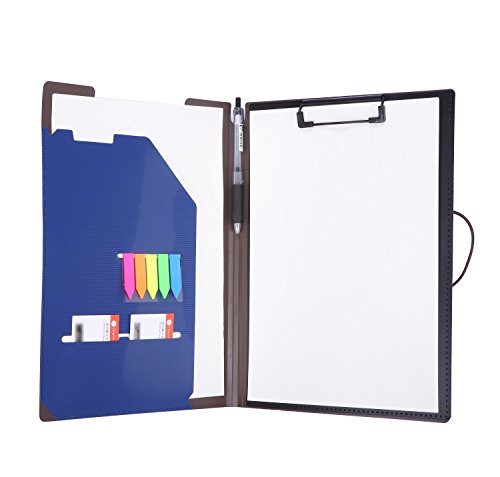 Padfolio Clipboard Folder File Portfoilio for Conference Document 8.5 x 11 Writing Pad Oragnizer Office