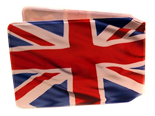 Portefeuille fin pour carte de crédit, carte de crédit, carte de bus, carte d'identité, fermeture éclair, motif Union Jack – 2 volets – Sac de fête,...