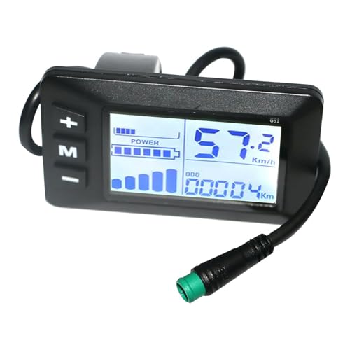 Clickinline EBike Display Electric Bike Screen Panel Ebike Replacement Accessories Controller G51 LCD Display 5Pin Electric Scooter Accelerator Waterproof Connector