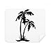 Coconut Tree Black Beach Outline Cleaning Cloth Screen Cleaner 2pcs Suede Fabric
