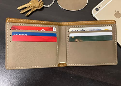 Lasergram Bi-Fold Wallet, Old Farm Tractor, Personalized Engraving Included (Rustic) #TOP4