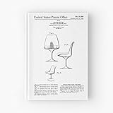  Tulip Eero Saarinen Modern Mid Patent Century Chair  Hardcover Bound Sketch Notebook Mit Premium Dickem Papier
