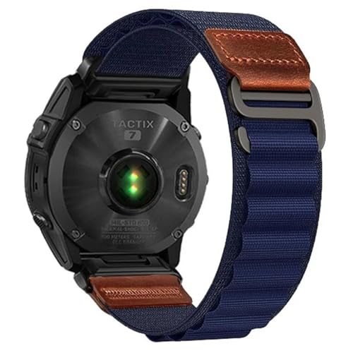 [�����ȓX] �ɓK����Garmin Fenix 8 7 Pro 6 Pro 20 mm 22 mm 26 mm���R�������O���U�[�i�C�����x���g TACTIX���[�_�[965 955 255 265(Deep blue,20mm)
