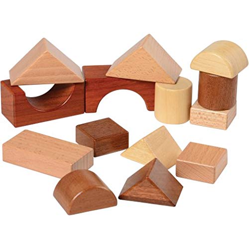 Cre8tive Minds Earth, Wind and Water Blocks 48 Piece Set with Wooden Storage Box and Cloth Bag