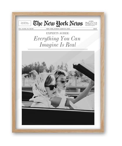 iHery Everything You Can Imagine Is Real Framed Trendy NewsPaper