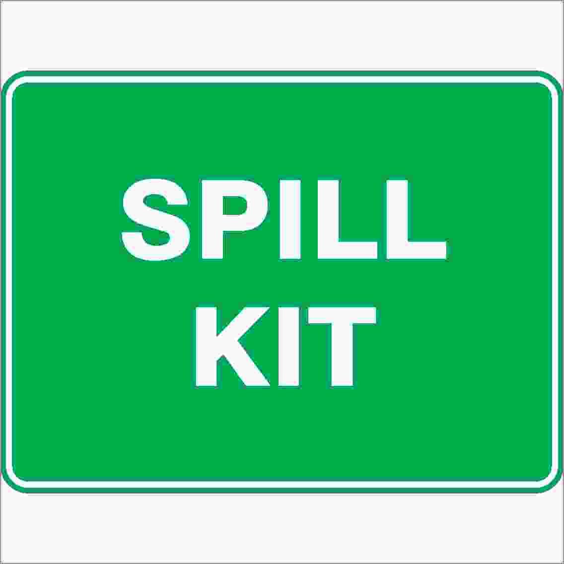 Spill Kit Emergency Signs Metal Tin Sign 8 x 12 inch for Industrial & Commercial