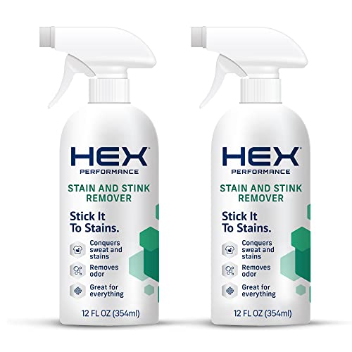 Hex Performance Stain & Stink Remover, Fragrance Free, 12Oz (Pack Of 2) - Designed For Activewear, Eco-Friendly #TOP2