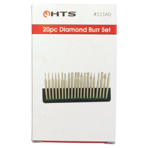 Juego de 20 fresas diamantadas HTS 111A0 con vástago 1/8 in miniatura 2
