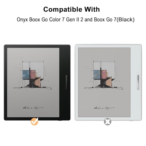 Paper Screen Protector for 7" Onyx Boox Go Color 7 (1/2th Gen,2024/2025)/Boox Go Color 7 Black/Boox Page /Leaf 3 /Leaf 2,Anti-Glare Matte Screen Protector,Matte, Anti-Fingerprint Protection Film by Baoshim - Image 3