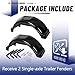 ECOTRIC 2 Pcs Trailer Fenders W/Steps Compatible with 13