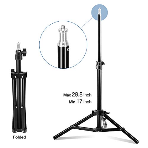 Julius Studio [2 Pack] 216 LED Camera Light Kits, Ultra High Power 216 LED Video Light Panel DSLR Camcorder LED Video Light, 29.8" Tall Photography Mini Light Stands, Mini Ball Head Adapters, JGG2287 - Thumbnail 4