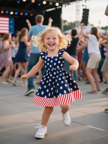 Toddler Girls Summer Dresses Ruffle Sleeveless Square Neck Dinosaur Unicorn Sundress Girls Flutter Sleeve Casual Dress 2T-8T3