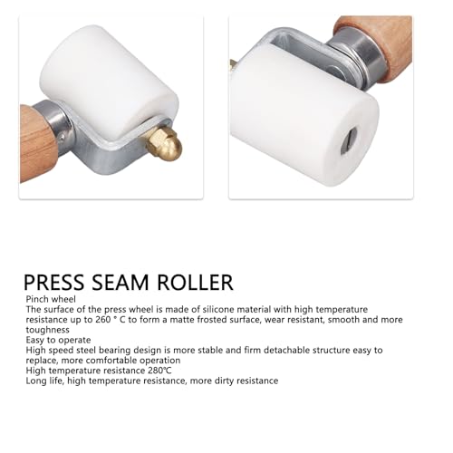 Teflon Druckrad Nahtrolle Schweißrolle 32mm x 40mm für Heißluftschweißgeräte Industrielle Abdichtungsarbeiten PVC Dichtungsbahnen Planen Hochtemperatur 280 ℃ / 536 °F