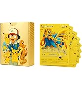 55 gold pokemon cards Unyks Star Pokémon Card Game – 55 Gold Foil Cards Pack | Includes VMAX, GX,  V-Star, EX | Rare & Common | High HP | Collector & Kids Gift Set