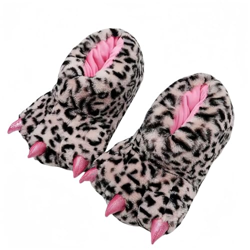 Animal Paw Slippers Plush Warm Home Slippers Bear Slippers for Adults Stuffed Furry Animal Monster Claw Paw