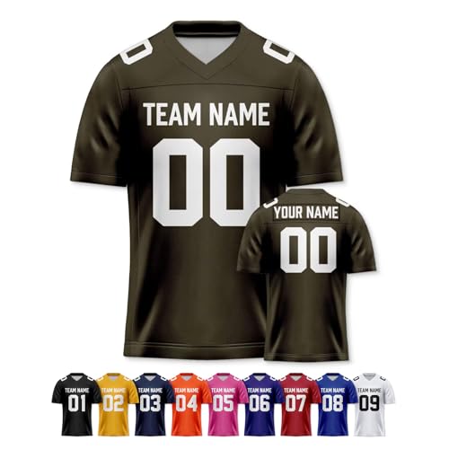 Image of Custom Replica Football Jersey with Name Number Logo