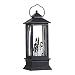Lighted Snow Globe Lantern: 11 Inch, Black Holiday Water Lantern by RAZ Imports (Snowman Family)