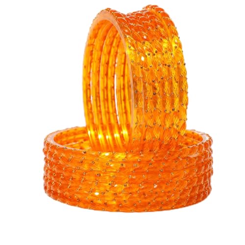 Image of Raindrop Crystal Glass Bangles, Pack of 12