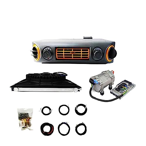 Aire acondicionado Universal for coche, aire for caravana, for, 12V, 24V, for, furgoneta, automotriz Amplia Compatibilidad(24V Set)