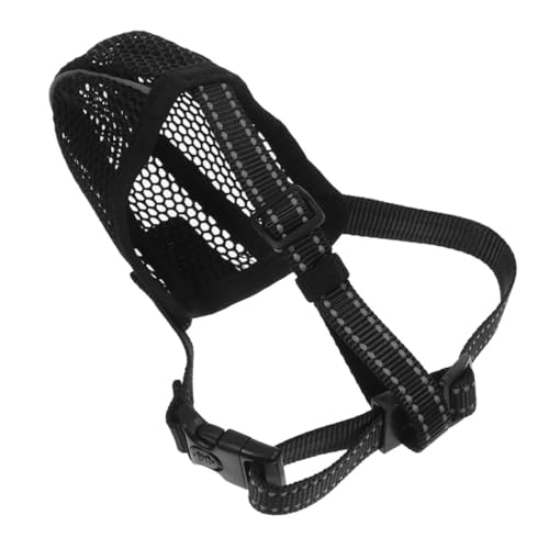 MERRYHAPY Breathable Dog Muzzle Soft Mesh Comfortable Fit Adjustable for Small to Large Dogs Prevents Biting and Scavenging