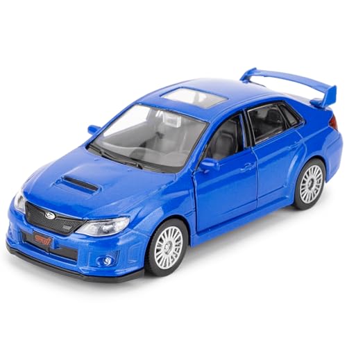 Modelo de coche escala 1:36 Subaru WRX STI2010 azul miniatura 1