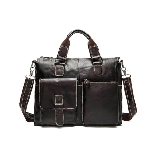 Vintage Men's Tote Briefcase Shoulder Bag Crossbody Bag Large Capacity Work Bag