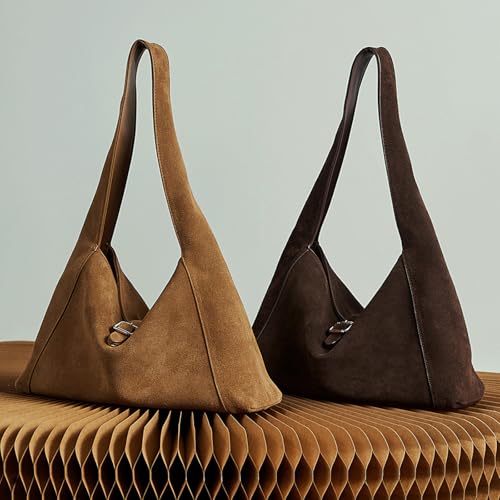 uikios Sac à main rétro en cuir PU multifonction, compartiment spacieux, sac à bandoulière moderne pour femme, tenue décontractée, sac à main en cuir synthétique, marron – vue 5