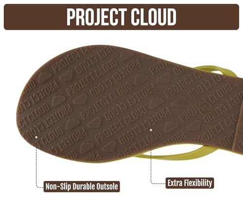 Image of Project Cloud Flip Flops for Women Footwear- Lightweight and Memory Foam Insole Sandals for Women 2026 - Durable Non-Slip Beach Essentials Flats for Women Sandals (Foundations)
