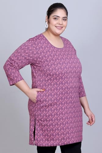 Image of RYSH Women's Plus Size Printed Longline Tops | Printed longline tops in multiple colours and plus sizes